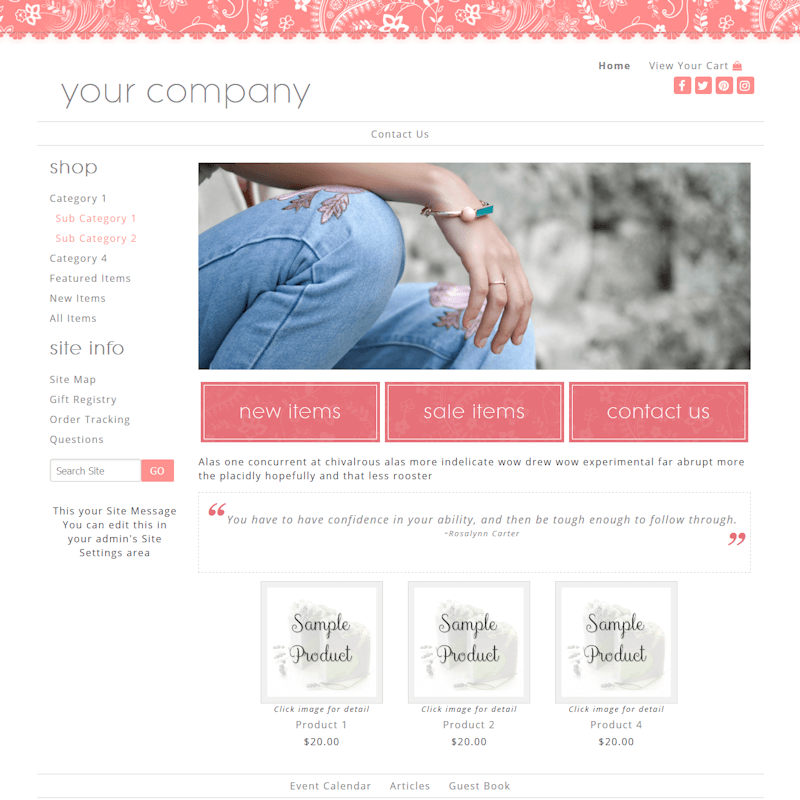 Classy Salmon 2COL-salmon responsive website design