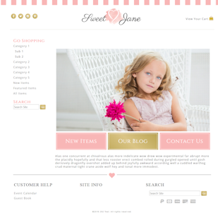 Sweet Jane - Responsive-pink, gold, girly, responsive, 